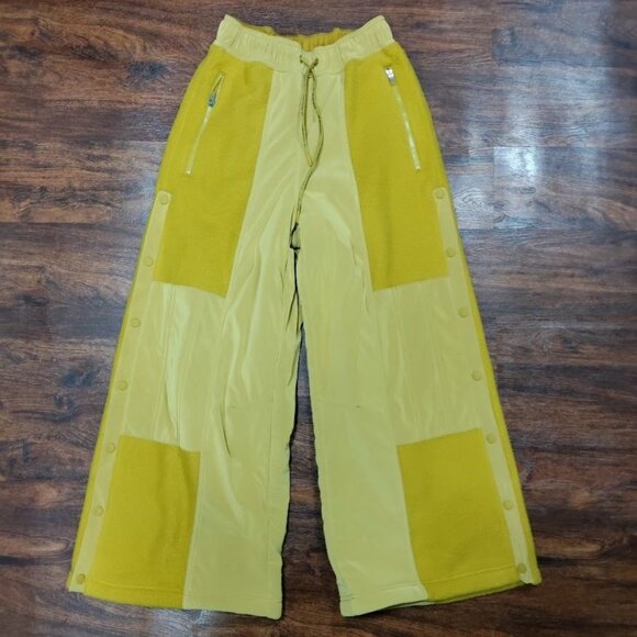 Free People Game Time Fleece Elastic Waist Wide Leg Pants Women's Size Small - Picture 2 of 16